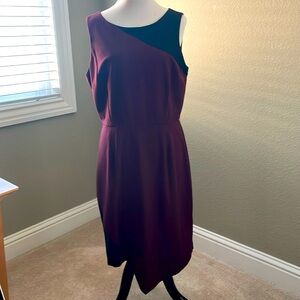 New York & Co size 10, maroon and black dress